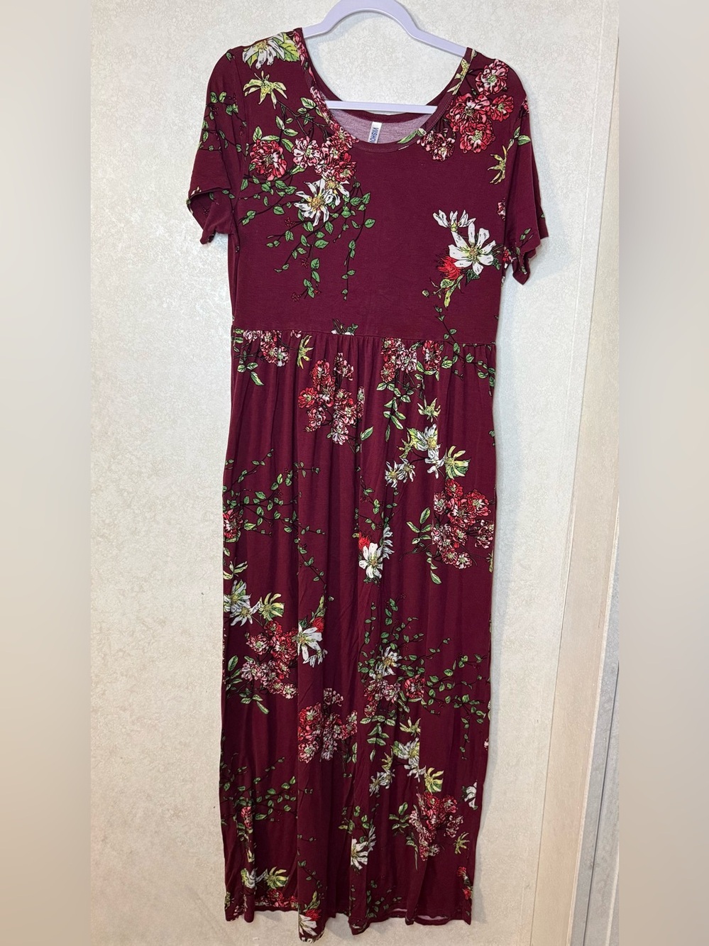 Floral Burgundy Maxi Dress